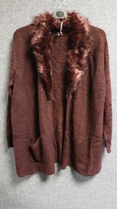 fur collared cardigan uk