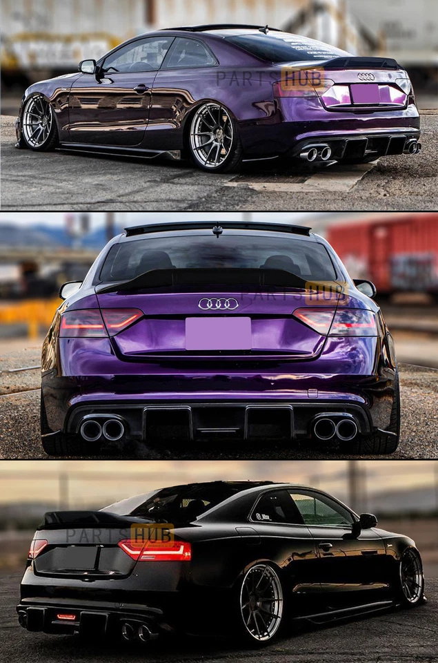 Alerón de maletero negro brillante estilo RT Highkick Duckbill RT para Audi A5 S5 B8 09-17 Foto 4 de 4