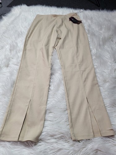 No Boundaries Beige Skinny Fit Split Leg Stretch Pants Size Large 11-13 30x30