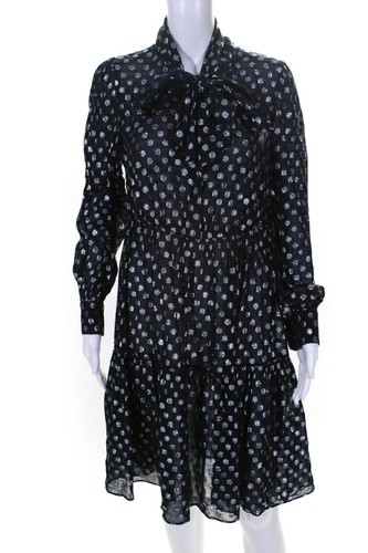 Luisa Spagnoli da donna metallico a Pois FIL COUPE Una linea Abito Nero  Taglia 6 | eBay