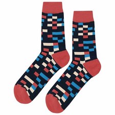 NWT Square Mess Dress Socks Novelty Men 8-12 Multicolor Crazy Fun Sockfly