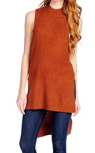 sleeveless mock turtleneck