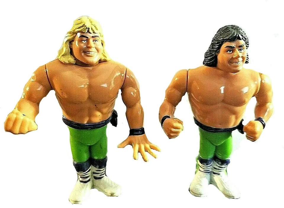 Figuras de acción Hasbro RARAS 1991 WWF "Rockers" (Shawn Michaels & Marty Janetty) Foto 2 de 4