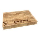 Personalised Extra Thick End Grain hopping Board - BBQ Design Daady Gift