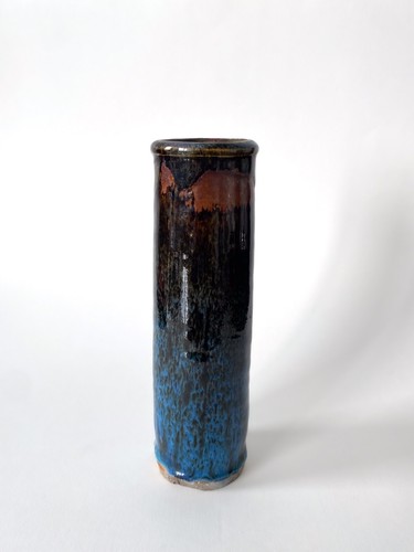 Vintage Sandstone Enamelled Vase By Michel Perfetti - Years 80, Art Nouveau - Picture 21 of 21