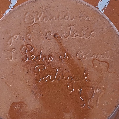 Olaria Jose Cartaxo J.P. Corval Portugal Handcrafted Terra Cotta Plate Fruit 6" - Picture 5 of 20