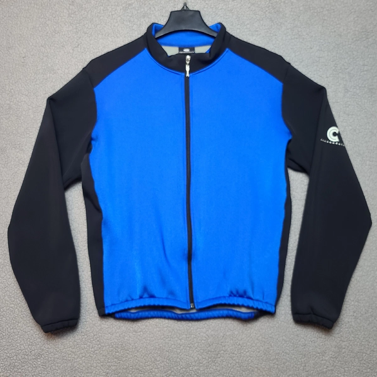 Cannondale Winter Cycling Jacket Mens L Blue Black Thermal Made in USA