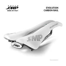 NEW Selle SMP EVOLUTION CARBON Saddle : WHITE - MADE IN iTALY!
