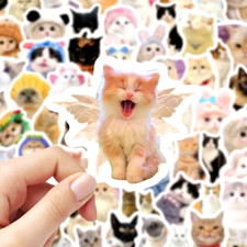 300PCS Kawaii Cat Cute Fun Waterproof Vinyl Stickers for Bottles Laptop Diary