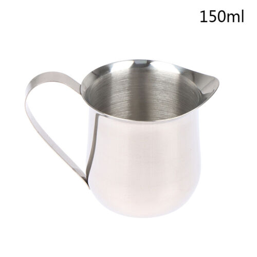 Stainless Steel Coffee Milk Frothing Jug Milk Pitcher Waist Shape Frother _in - Picture 11 of 12