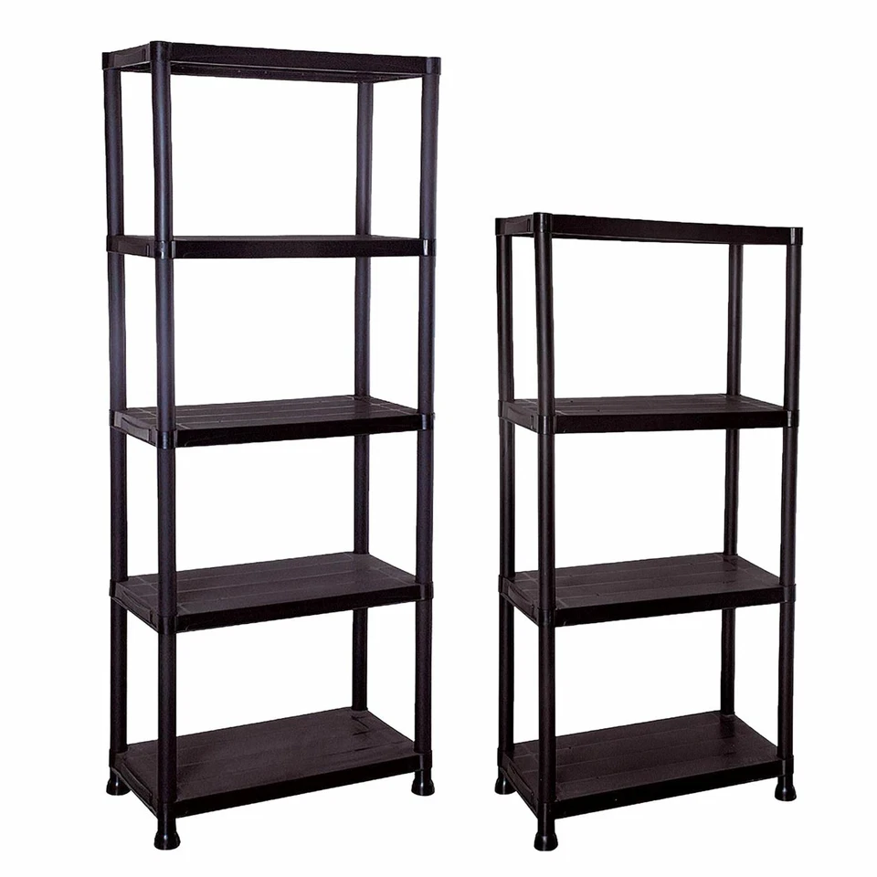 TAYLOR & BROWN 4/5 TIER PLASTIC SHELVING UNIT STORAGE RACKING SHELVES GARAGE WAREHOUSE SHED