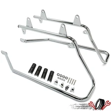 Chrome Saddle bag Conversion Brackets Kit For Harley Softail 1984-17 w/ Hardware