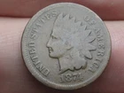 1874 Indian Head Cent Penny- Good/VG Details, Chocolate Brown