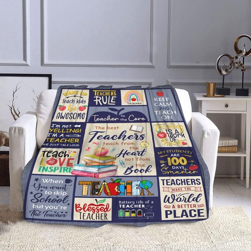 Teacher Appreciation Gifts Teachers Blanket for Women Math Music Graduation G... - Picture 2 of 7