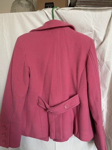 Express Design Studio Cashmere Blend Large Pink Pea Coat (Item D2) - Picture 4 of 5