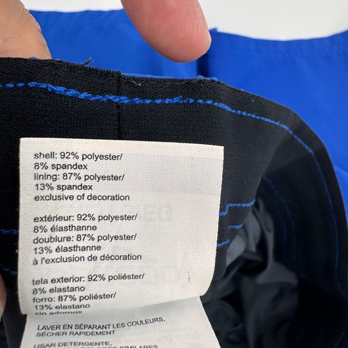 Speedo Shorts Men XL Blue Hybrid Active Beach Elastic Drawstring Lined Pockets - Picture 7 of 11