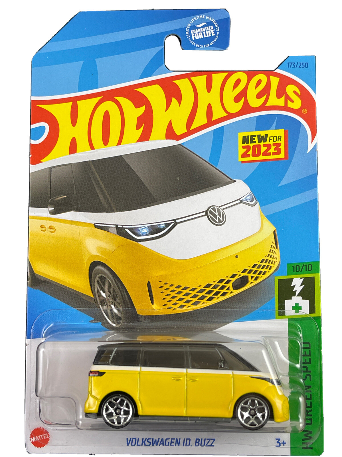Hot Wheels  2023 HW Green Speed 10/10 Yellow Volkswagen ID. Buzz New For 2023