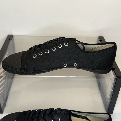 MHL Margaret Howell Negro Lona Moonstar Reino Unido 7 Entrenadores Con Cordones Suela Plica - Imagen 7 de 22