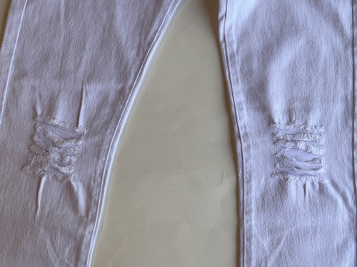 Boy's 14 Skinny Jeans White Ripped Distressed Stretch Slim Pants 29x28 - Picture 3 of 8