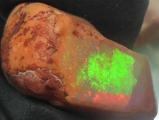 Mexican Fire Opal 21.65ct, Natural Lapidary Rough, multi-color display