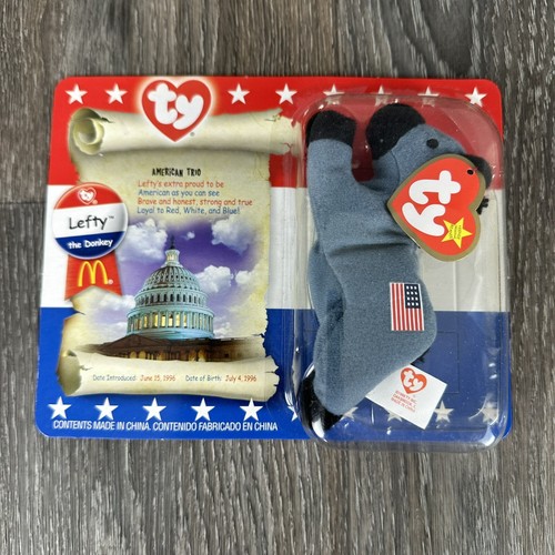 Ty Beanie Babies Lefty Donkey Righty Elephant 2000 USA Presidential Elections - Picture 2 of 13