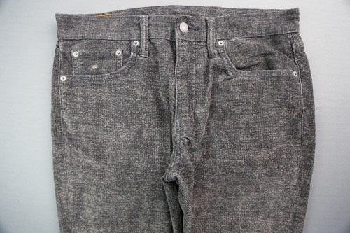 Men's 2015 Levi's 511 Corduroy Pants Slim Fit Gray Stretch Size 32x29 - Picture 2 of 10