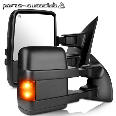 Power Heated LED Signal Side Towing Mirrors For 2003-2007 Ford F250 Super Duty