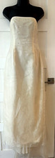 Jessica McClintock Sheath Fishtail Strapless Ivory Wedding Dress Simple 6-8