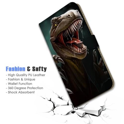 ( For Samsung S24 Ultra ) Wallet Flip Case Cover AJ24449 Dinosaur - Picture 3 of 7