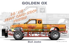 Bud Jaske's Miller Golden Ox Modified 4X4 Pull Truck Poster/Banner Print-009