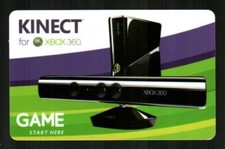 GAME ( UK ) Kinect for XBox 360 ( 2009 ) Gift Card ( $0 )