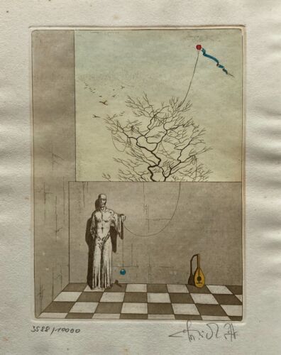 Lithografie Surrealismus Ludwig Matthäus Richter  3588/10000 Magister Ludi - Bild 1 von 6