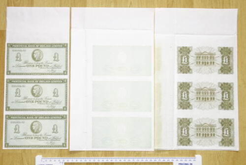 3x SHEET 1965 £1 Provincial Bank of Ireland Limited P-241a1 -{ aUNC }- PROOF - Picture 3 of 7