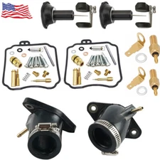 2 x Carburetor Rebuild Kit Intake Manifold For Yamaha V Star 650 XVS650