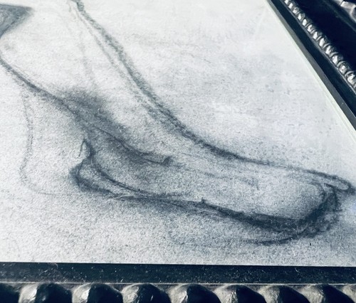 Mujer Desnudo DIBUJO ORIGINAL Arte Carbón Desnuda Mujer Ordinaria Modelo Sentado - Imagen 15 de 24