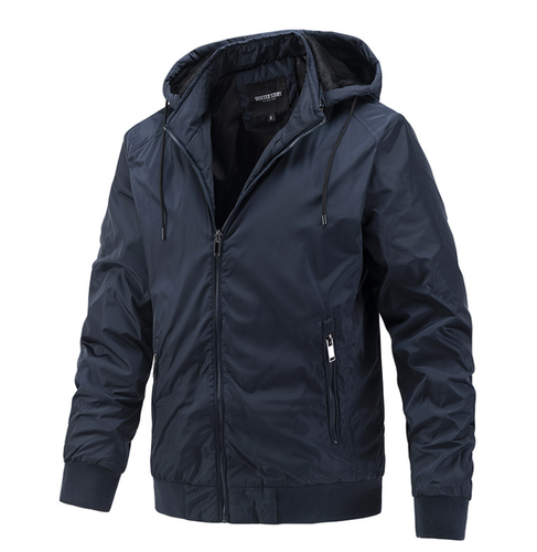 Chaquetas de motocicleta con capucha para hombre forradas de lana cálidas cuello alto de motociclista Parka invierno - Imagen 12 de 12
