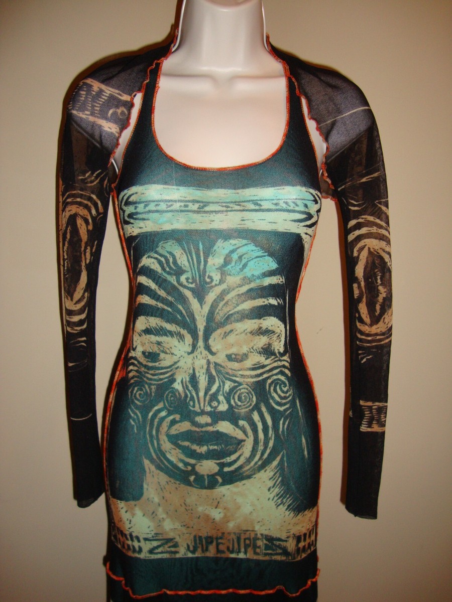 SPECTACULAR JEAN PAUL GAULTIER CLASSIQUE MESH MAXI DRESS