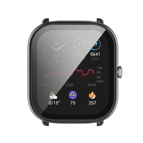 Tempered Glass Film Screen Protector for Huami Amazfit GTS 2 Mini (Black) - Photo 7 sur 12