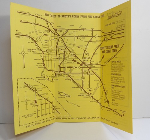 Knott's Berry Farm vintage tousist tri-fold info sheet.  - Picture 4 of 5