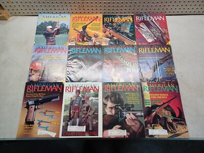 LOT of 12 American Rifleman Magazine COMPLETE 1983 Nostalgic VINTAGE Guns Books