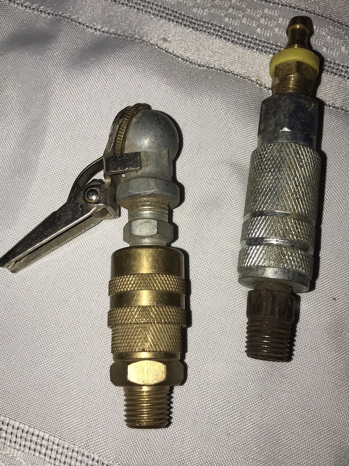 D7 AIR COMPRESSOR LOT BRASS ATTACHMENT TIRE INFLATOR 160 F1807 FITTING