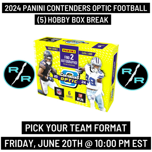 BALTIMORE RAVENS - 2024 Panini Contenders Optic Football (5) Hobby Box Break