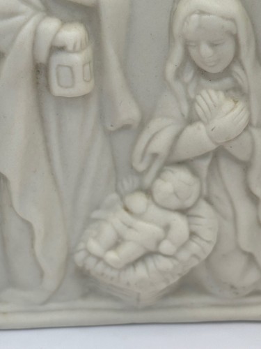 Unpainted 3D Ceramic Nativity Scene Possibly Nightlight Has Notch For Cord - Bild 2 von 8