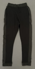 NWT Zara Jogger Women Pants Size Small Black W/ Stripe Elastic Waist Pockets