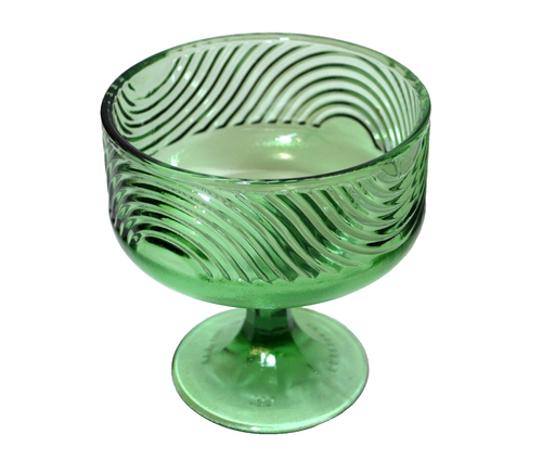 Vintage E O Brody Green Pedestal Bowl Glass Compote - Picture 2 of 5