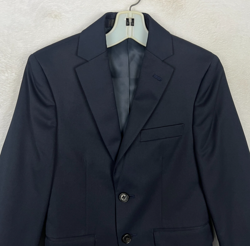Lauren Ralph Lauren Blazer Kids Boys 8R Suit Jacket Navy Blue Stretch - Picture 2 of 12