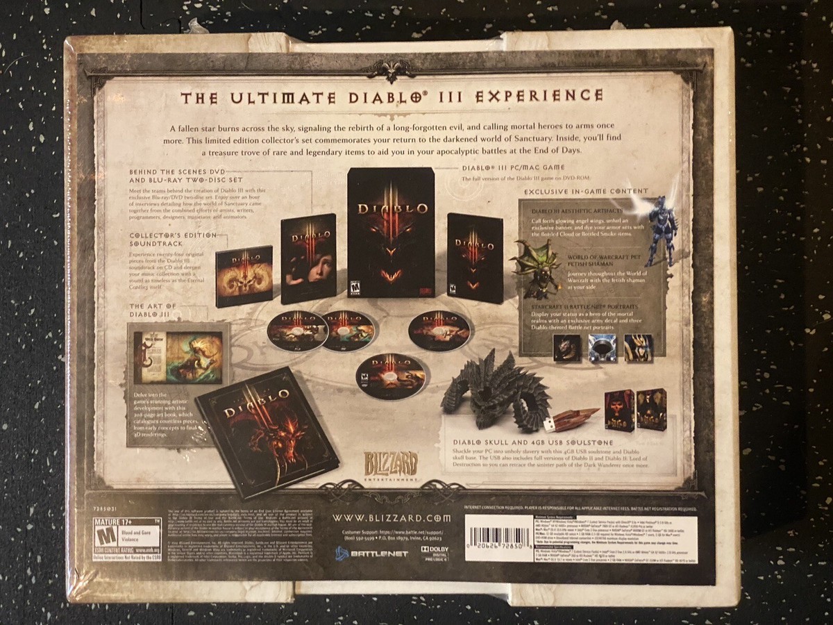 DIABLO 3 COLLECTOR'S EDITION - FACTORY SEALED BRAND NEW CONDITION