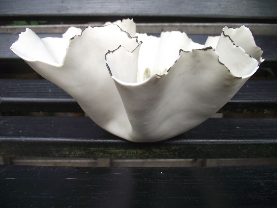 Vtg Hand Crafted Studio Art Pottery Freeform Flower Head Bowl eBay