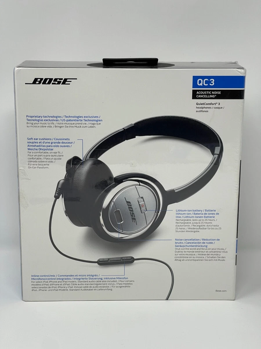 Bose QuietComfort 3 QC3 Acoustic Noise Cancelling On ear