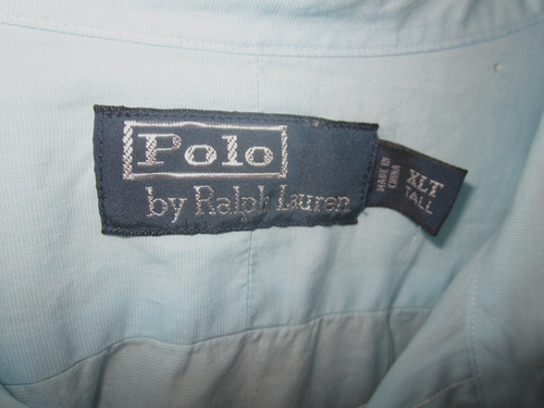 POLO Ralph Lauren 100% 2-ply aqua blue dress shirt XLT Tall Men's $145 NWT - Picture 4 of 4